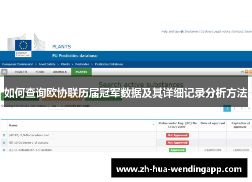 如何查询欧协联历届冠军数据及其详细记录分析方法